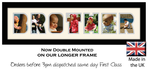 Brother Photo Frame - Brother Word Photo Frame 86DD 640mm x 151mm mount size  , Choices of frames & Borders