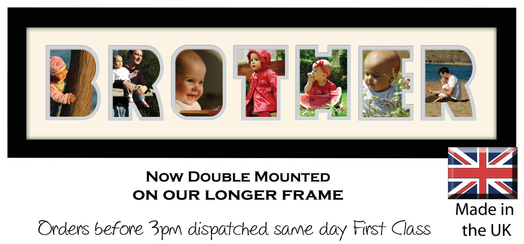 Brother Photo Frame - Brother Word Photo Frame 86DD 640mm x 151mm mount size  , Choices of frames & Borders