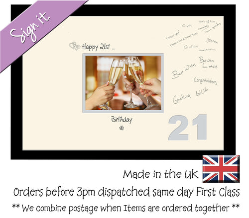 21st Birthday Signing Guest Photo Frame Gift 7