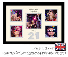 21st Birthday 4"x4" x4 and 5"x5" Square Boxes Photo Frame Double Mounted 965D 450mm x 297mm  mount size , Choices of frames & Borders