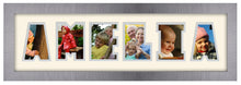 6 Letter Photo Frame - Double Mounted Six Letter Custom Name Personalised Word Photo Frame 1266CC 545mm x 151mm mount size  , Choices of frames & Borders