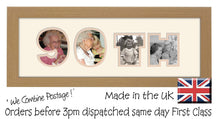 90th Birthday Double Mounted Photo Frame 858A 450mm x 151mm mount size  , Choices of frames & Borders