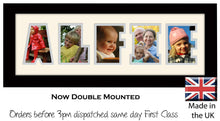 Alfie Photo Frame - Alfie Name Word Photo Frame 1295A 450mm x 151mm mount size  , Choices of frames & Borders