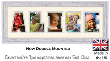 Alice Photo Frame - Alice Name Word Photo Frame 1303A 450mm x 151mm mount size  , Choices of frames & Borders