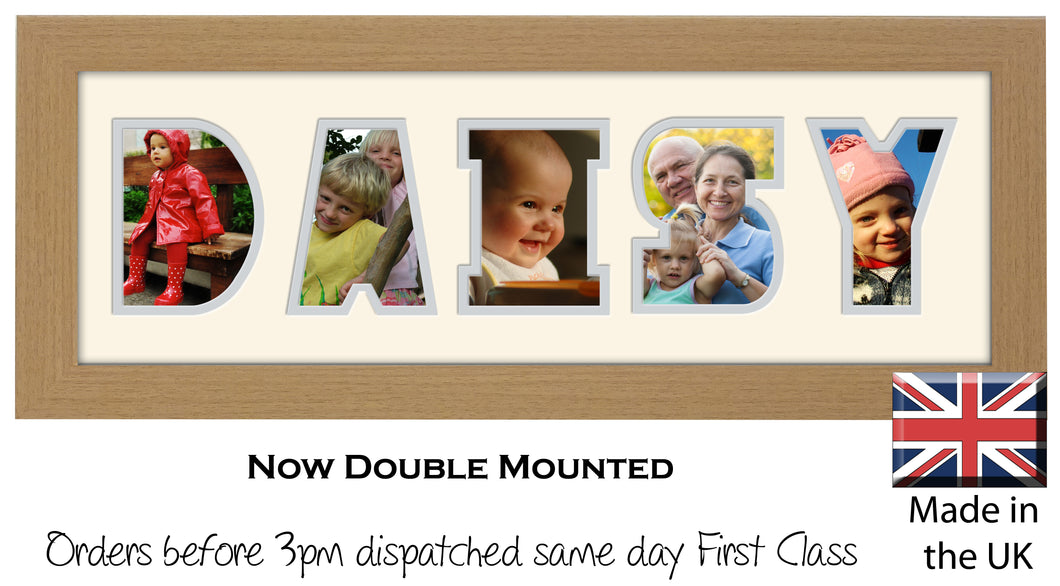 Daisy Photo Frame - Daisy Name Word Photo Frame 1300A 450mm x 151mm mount size  , Choices of frames & Borders