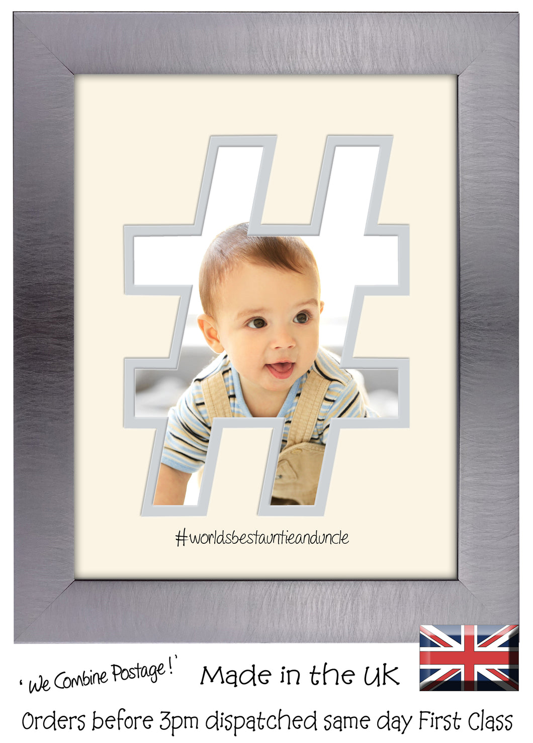 Auntie and Uncle Photo Frame World's Best Auntie and Uncle Hashtag photo frame 6