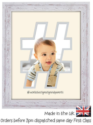 Great Grandparents Photo Frame World's Best Great Grandparents Hashtag photo frame 6
