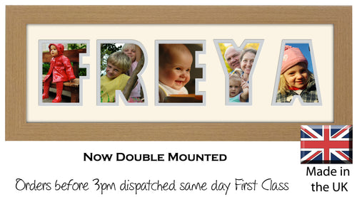 Freya Photo Frame - Freya Name Word Photo Frame 1302A 450mm x 151mm mount size  , Choices of frames & Borders