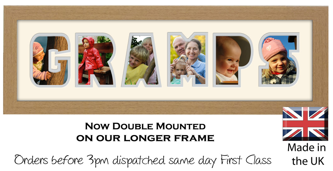 Gramps Photo Word Photo Frame Photos in a Word 1252-CC 545mm x 151mm mount size  , Choices of frames & Borders
