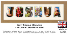 Joshua Photo Frame - Joshua Name Word Photo Frame 1309CC 545mm x 151mm mount size  , Choices of frames & Borders