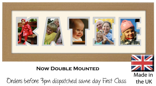 Katie Photo Frame - Katie Name Word Photo Frame 1289A 450mm x 151mm mount size  , Choices of frames & Borders