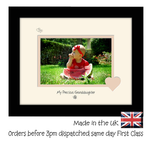 Granddaughter Photo Frame - My precious Granddaughter Landscape photo frame 6
