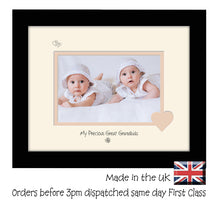 Great Grandkids Photo Frame - My precious Great Grandkids Landscape photo frame 6"x4" photo 777F 9"x7" mount size  , Choices of frames & Borders