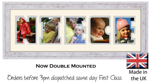 Niece Photo Frame - Niece Photo Frame 1279A 450mm x 151mm mount size  , Choices of frames & Borders