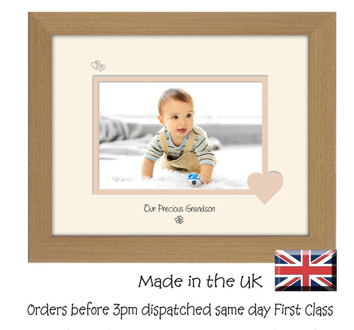 Grandson Photo Frame - Our precious Grandson Landscape photo frame 6