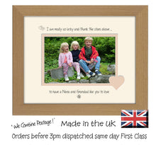 Nana & Grandad Photo Frame - I Thank the stars Nana & Grandad Landscape photo frame 6"x4" photo 811F 9"x7" mount size  , Choices of frames & Borders