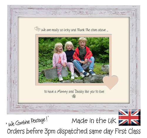 Mummy & Daddy Photo Frame - We Thank the stars Mummy and Daddy Landscape photo frame 6