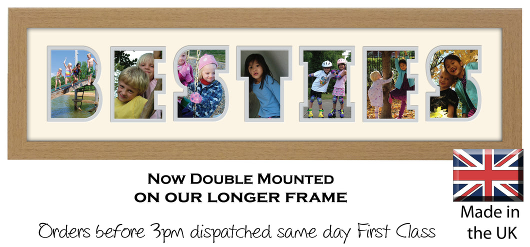 Besties Photo frame - Double Mounted Besties Photo Frame 87DD 640mm x 151mm mount size  , Choices of frames & Borders