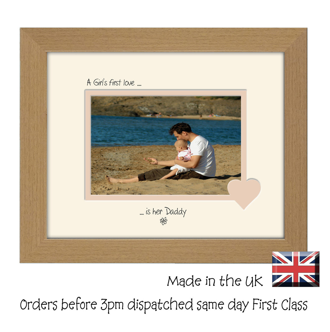 Daddy Photo Frame - A Girl's first love is her Daddy Landscape photo frame 6