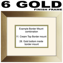 1st Anniversary Photo Frame - First Anniversary Landscape photo frame 1190F 9"x7" mount size  , Choices of frames & Borders