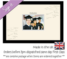 Graduation Photo Frame for Signing Signature for Guest Takes 7"x5" Photo by Photos in a Word 450mm x 297mm mount size 921D  , Choices of frames & Borders