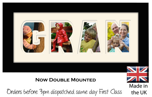 Gran Photo Frame - Gran Plain Word Photo Frame 895-BB 375mm x 151mm mount size  , Choices of frames & Borders