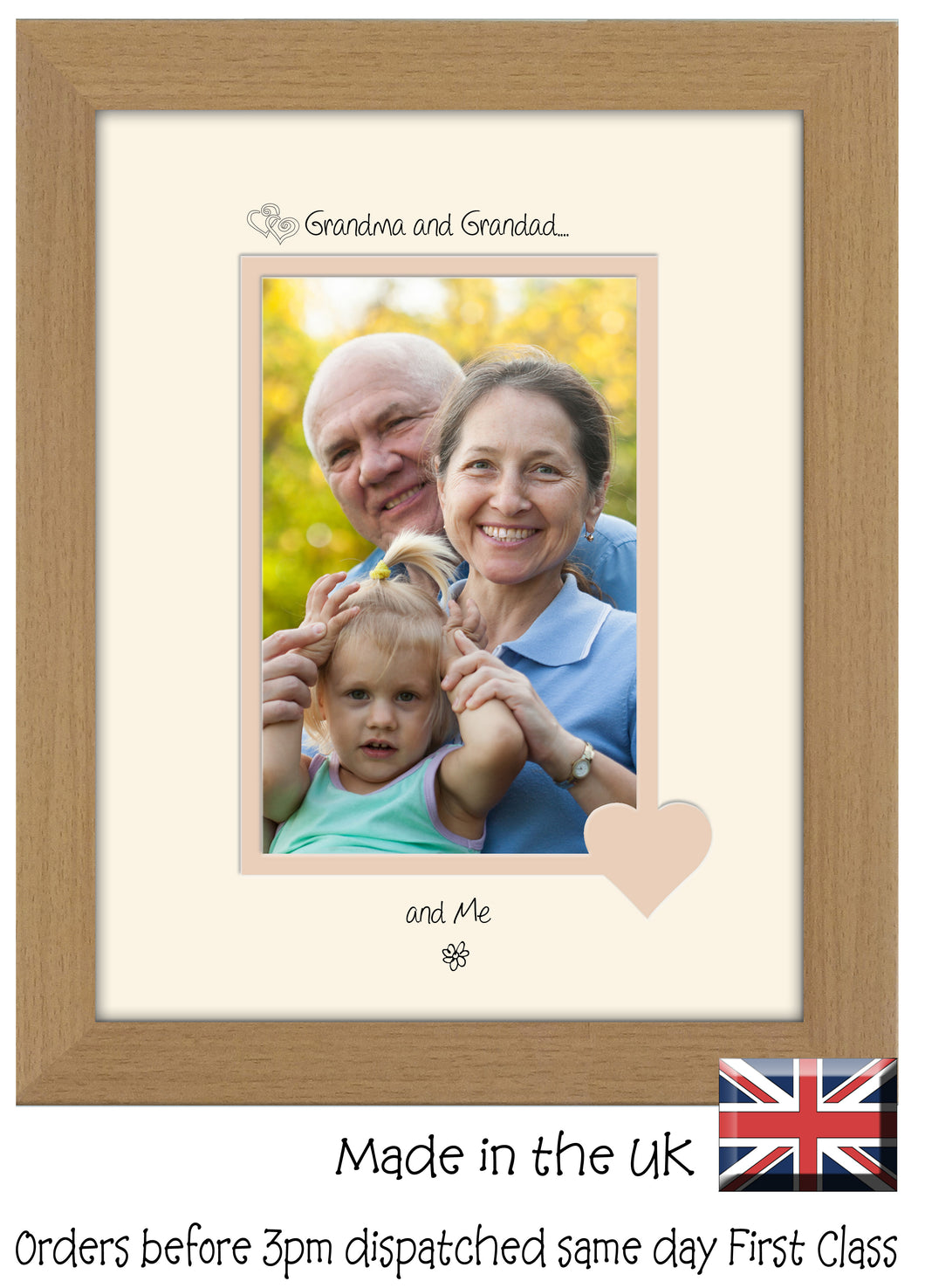 Grandma & Grandad Photo Frame - Grandma and Grandad… ...and me! Portrait photo frame 6