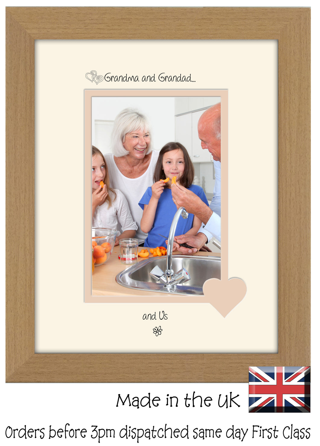 Grandma & Grandad Photo Frame - Grandma and Grandad… ...and us! Portrait photo frame 6