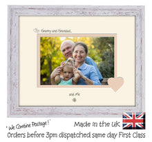 Granny & Grandad Photo Frame - Granny and Grandad… ...and me! Landscape photo frame 6"x4" photo 760F 9"x7" mount size  , Choices of frames & Borders