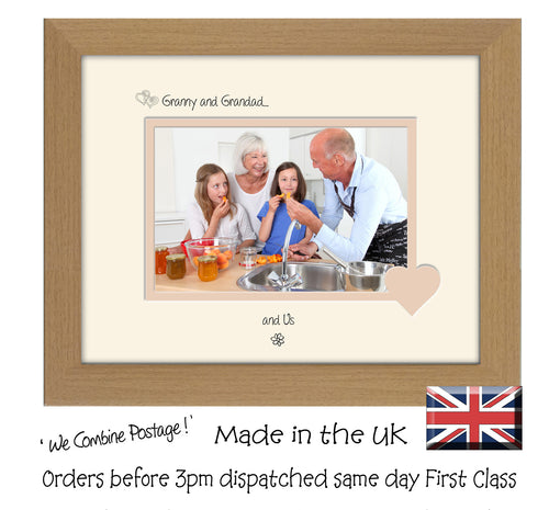 Granny & Grandad Photo Frame - Granny and Grandad… ...and us! Landscape photo frame 6