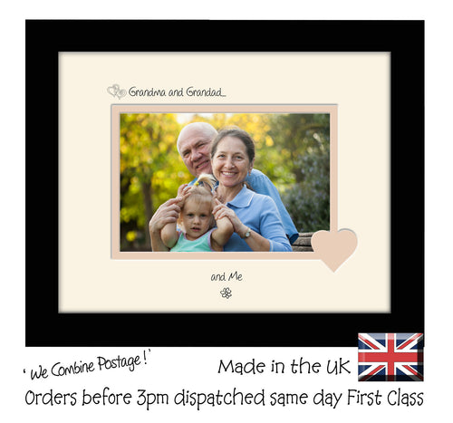 Grandma & Grandad Photo Frame - Grandma and Grandad… ...and me! Landscape photo frame 6