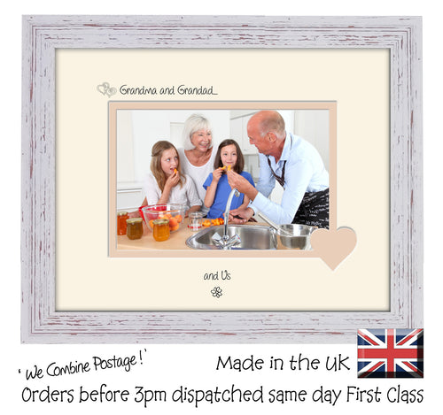 Grandma & Grandad Photo Frame - Grandma and Grandad… ...and us! Landscape photo frame 6