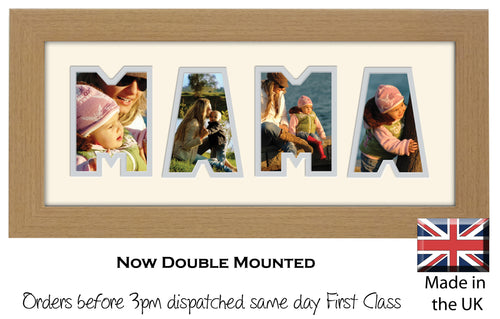 Mama Photo Frame - Mama Word Photo Frame 81BB 375mm x 151mm mount size  , Choices of frames & Borders