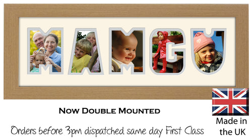 Mamgu Photo Frame Welsh Word Photo Frame Photos in a Word 1240A 450mm x 151mm mount size  , Choices of frames & Borders
