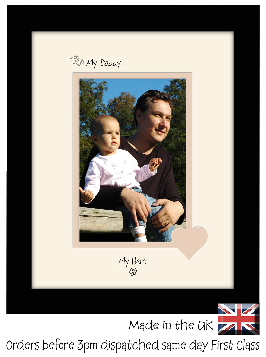 Daddy Photo Frame - My Daddy…   my hero Portrait photo frame 6