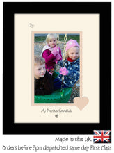 Grandkids Photo Frame - My precious Grandkids Portrait photo frame 6"x4" photo 1032F 9"x7" mount size  , Choices of frames & Borders