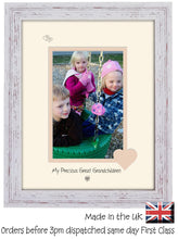 Great Grandchildren Photo Frame - My precious Great Grandchildren Portrait photo frame 6"x4" photo 1028F 9"x7" mount size  , Choices of frames & Borders