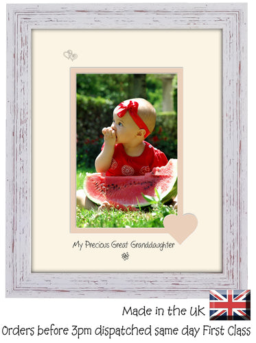 Great Granddaughter Photo Frame - My precious Great Granddaughter Portrait photo frame 6