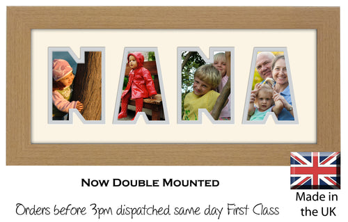 Nana Photo Frame - Nana Word Photo Frame 61BB 375mm x 151mm mount size  , Choices of frames & Borders