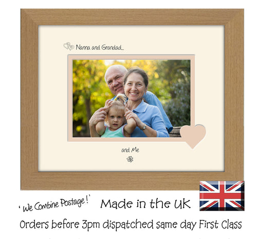 Nanna & Grandad Photo Frame - Nanna and Grandad… ...and me! Landscape photo frame 6