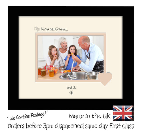 Nanna & Grandad Photo Frame - Nanna and Grandad… ...and us! Landscape photo frame 6