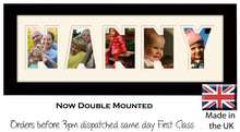 Nanny Photo Frame - Nanny Plain Word Photo Frame 891A 450mm x 151mm mount size  , Choices of frames & Borders