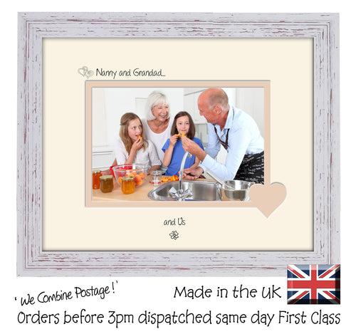 Nanny & Grandad Photo Frame - Nanny and Grandad… ...and us! Landscape photo frame 6
