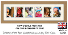Nieces Photo Frame - Nieces Photo Frame 1280CC 545mm x 151mm mount size  , Choices of frames & Borders