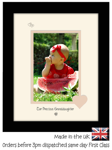 Granddaughter Photo Frame - Our precious Granddaughter Portrait photo frame 6