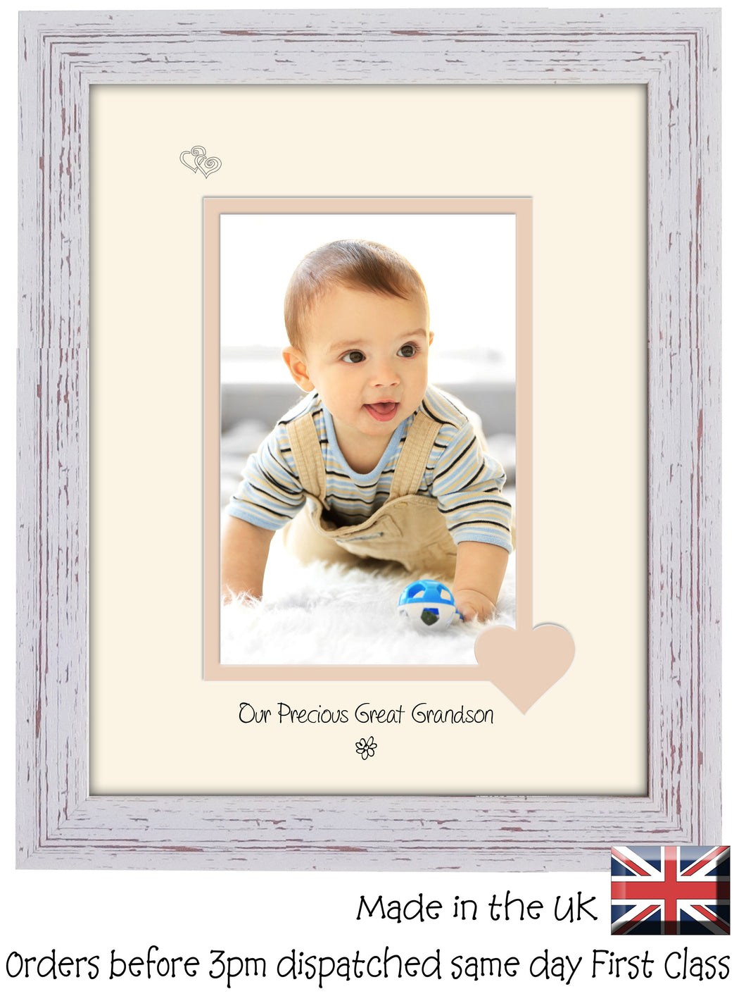 Great Grandson Photo Frame - Our precious Great Grandson Portrait photo frame 6