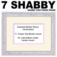 25th Birthday Anniversary Double Mounted Photo Frame 450mm x 151mm mount size  , Choices of frames & Borders