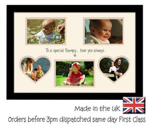 Bampy Photo Frame - Special Bampy Multi Aperture Photo Frame Double Mounted 5BOXHRTS 633D 450mm x 297mm mount size  , Choices of frames & Borders