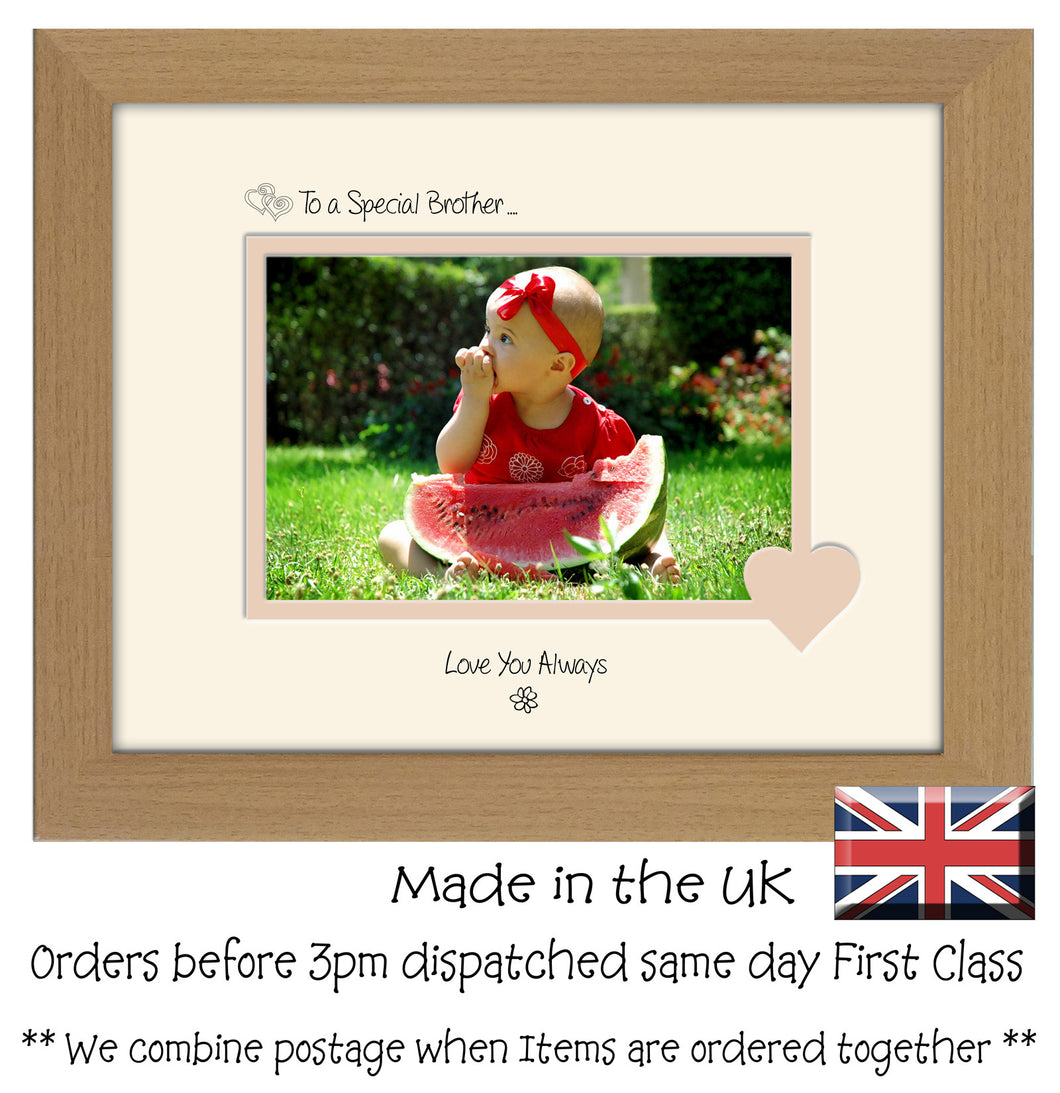 Brother Photo Frame - To a Special Brother ... Love you Always Landscape photo frame 6