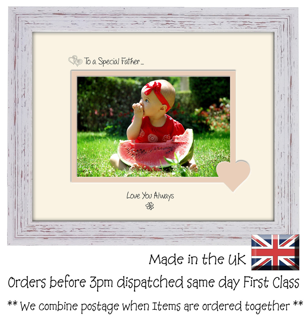 Father Photo Frame - To a Special Father ... Love you Always Landscape photo frame 6